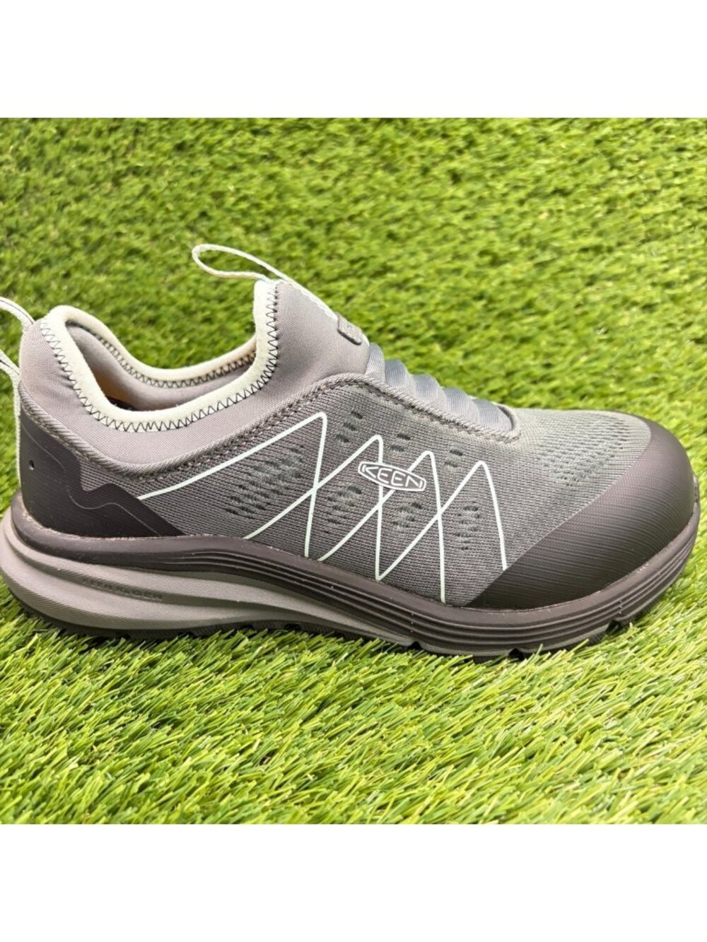 Keen Utility Vista Energy Womens Size 7.5D Gray Safety Toe Work Slip-On Shoes